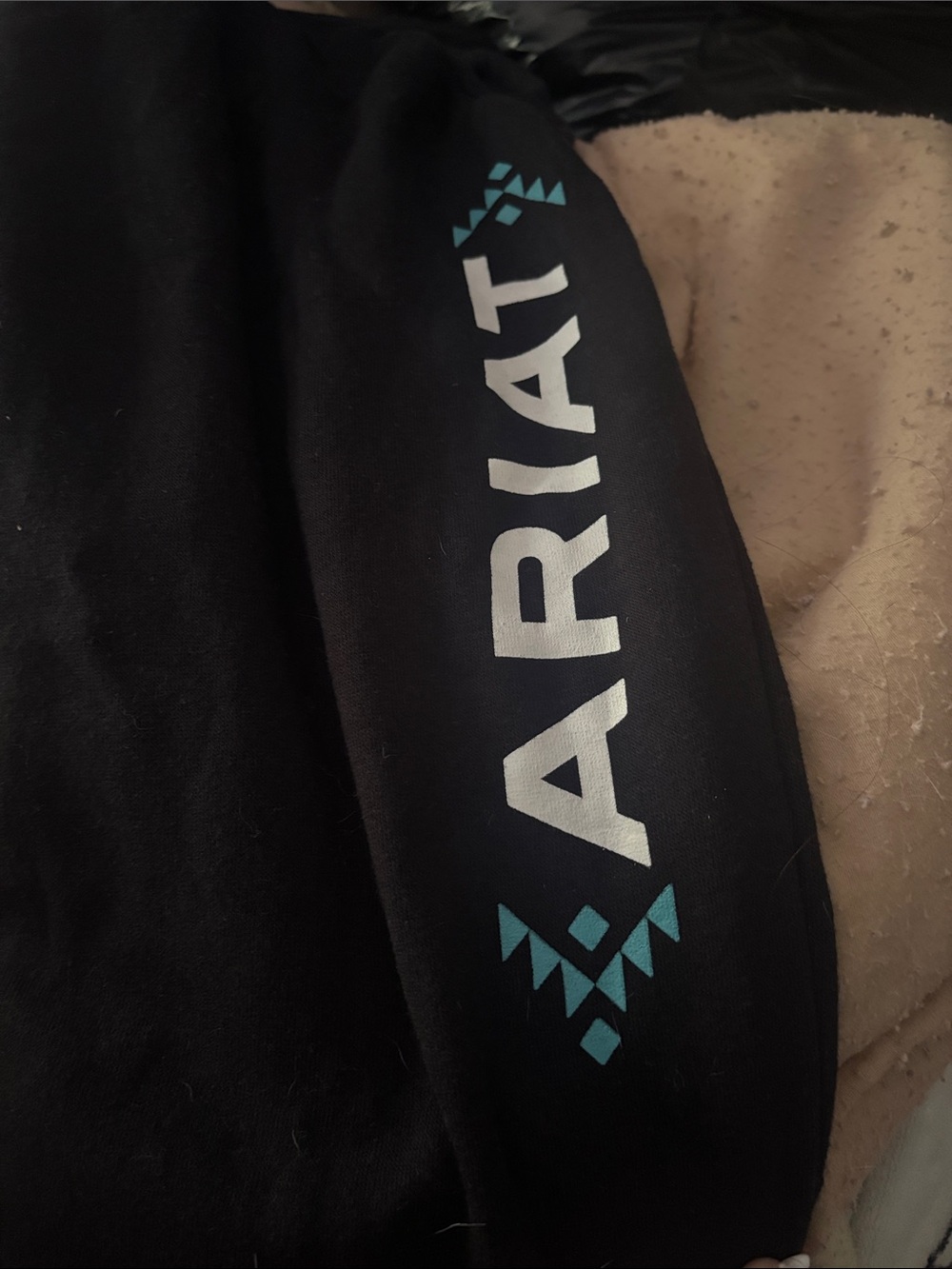 Ariat Black Joggers with Teal Logo Accent